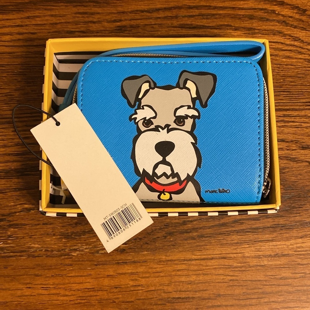 Marc Tetro Schnauzer Wallet with Wrist Strap Blue - Picture 5 of 6